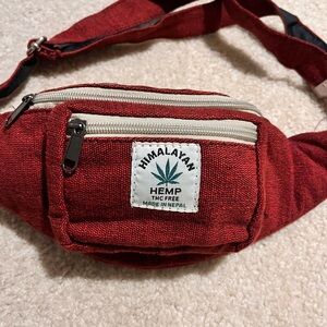 Himalayan Hemp Boho Fanny Pack Hip Waist Bag 3 zippers handmade